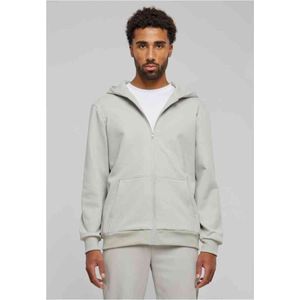 Urban Classics - Sweatvest - Grijs - Capuchon - Geribd Ceintuurtje, Ritssluiting, Sweatstof