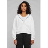 Urban Classics - Cozy Cropped Zip - Hoodie - Wit - Zacht Materiaal