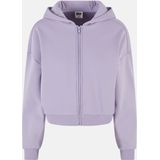 Urban Classics - Cozy Cropped Zip Hoodie - Dames Hoodie - Dustylilac - Zacht Materiaal