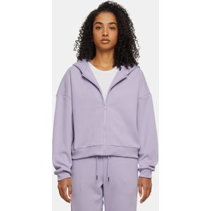 Urban Classics - Cozy Cropped Zip Hoodie - Dames Hoodie - Dustylilac - Zacht Materiaal