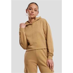 Urban Classics - Oversized Light Terry Crop Hoodie - Beige