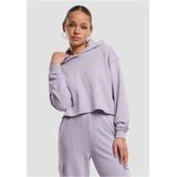 Urban Classics - Oversized Light Terry Crop Hoodie - Lila