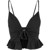 Urban Classics - Top - Zwart - Spaghettibandjes - Aansluitende Pasvorm