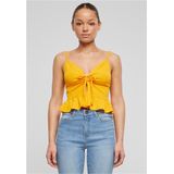 Top - Spaghetti Top - Jersey - Effen - V-hals, Cut-outs, Volant, Gedrapeerd