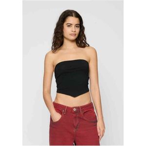 Bandeau - Katoen-Elastaanmix - Zwart - Met Knoopdetail