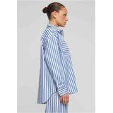 Urban Classics - Dameshemd - Wit/Blauw - Gestreept - Relaxed Fit
