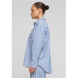 Urban Classics - Dameshemd - Wit/Blauw - Gestreept - Relaxed Fit