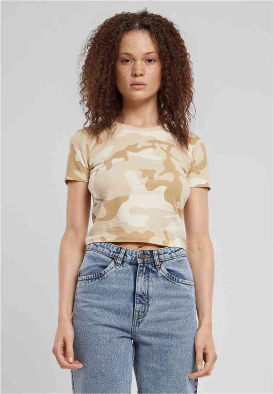 Urban Classics - Cropped Camo Crop top - Beige