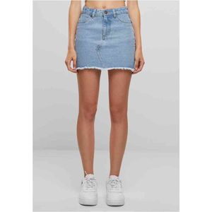 Urban Classics Dames Rok Ladies Heavy Mini Denim Rok New Light Blue Washed 27, New Light Blue Washed, 27