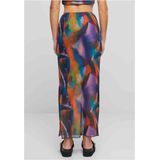 Urban Classics - Aop Mesh Tube - Hoge Taille Midi-rok - Multicolor - 90% Polyester, 10% Elastaan