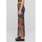 Urban Classics - Aop Mesh Tube - Hoge Taille Midi-rok - Multicolor - 90% Polyester, 10% Elastaan