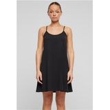 Urban Classics - Stretch Jersey Hanger Jurk - Zwart - 95% Katoen, 5% Elastaan