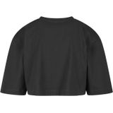 Urban Classics - Dames Oversized Korte T-shirt - Zwart - Biologisch Katoen