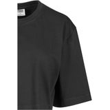 Urban Classics - Dames Oversized Korte T-shirt - Zwart - Biologisch Katoen
