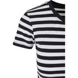 Urban Classics - Short Striped Crop top - Wit Blauw