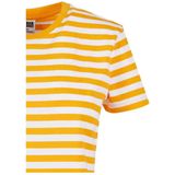 Urban Classics Dames T-Shirt Ladies Regular Striped Tee White/Dark Blue XS, wit/donkerblauw, XS