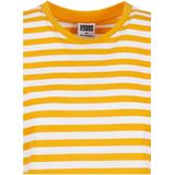 Urban Classics Dames T-Shirt Ladies Regular Striped Tee White/Dark Blue XS, wit/donkerblauw, XS