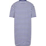 Urban Classics - Oversized Striped Tee - Korte Jurk - Wit/Blauw - Katoen