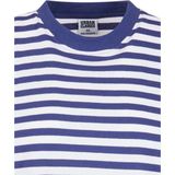 Urban Classics - Oversized Striped Tee - Korte Jurk - Wit/Blauw - Katoen
