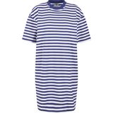 Urban Classics - Oversized Striped Tee - Korte Jurk - Wit/Blauw - Katoen