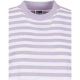 Urban Classics - Oversized Gestreepte Jurk - Wit/Poederpaars - Zacht Katoen