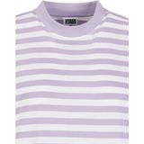 Urban Classics - Oversized Gestreepte Jurk - Wit/Poederpaars - Zacht Katoen