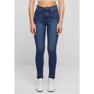 Urban Classics - Skinny Fit - Jeans - Donkerblauw - Hoge Taille