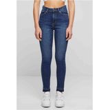Urban Classics - Skinny Fit - Jeans - Donkerblauw - Hoge Taille