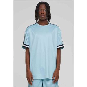 Urban Classics - Oversized Stripes Mesh Sport T-shirt - Blauw