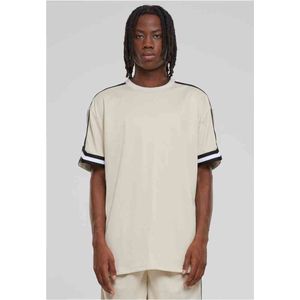 Urban Classics - Oversized Stripes Mesh Sport T-shirt - Groen