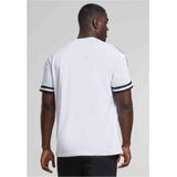 Urban Classics - Oversized Stripes Mesh Heren T-shirt - Wit