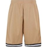 Urban Classics - Stripes Mesh Korte broek - Beige/Zwart