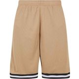 Urban Classics - Stripes Mesh Korte broek - Beige/Zwart
