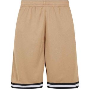 Urban Classics - Stripes Mesh Korte broek - Beige/Zwart