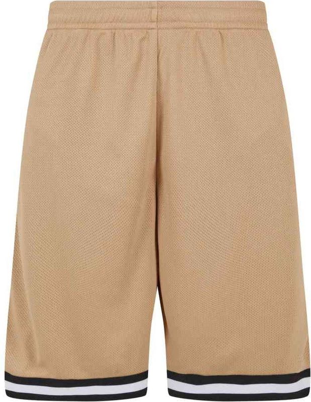 Urban Classics - Stripes Mesh Korte broek - Beige/Zwart