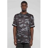 Urban Classics - Oversized Mesh All Over Print Sport T-shirt - Groen
