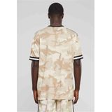 Urban Classics - Oversized Mesh All Over Print Sport T-shirt - Beige