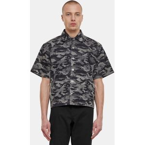 Urban Classics - Boxy T-shirt - Zwart - Camouflage Laser - Herenhemd