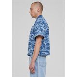 Urban Classics Laser Camo Printed Boxy Overhemd Met Korte Mouwen