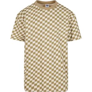 Urban Classics - Oversized Check Heren T-shirt Groen