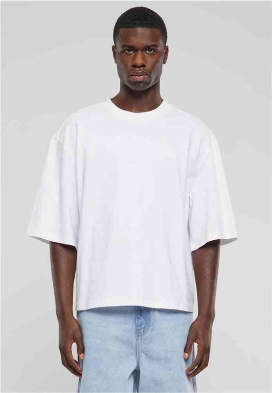 Urban Classics - Organic Oversized Cropped Heren T-shirt Wit