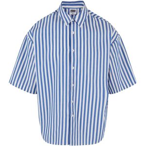 Urban Classics - Zomer T-shirt - Gestreept - Wit/Blauw - Katoen/Polyester