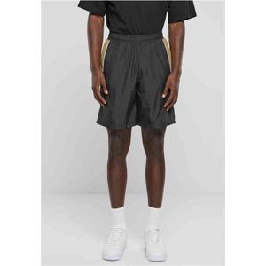 Urban Classics - Piped - Korte Sportbroek - Zwart - 100% Polyester