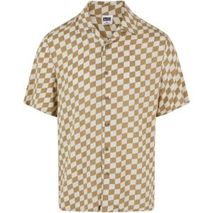 Urban Classics - AOP Resort Shirt - Overhemd - Khaki - 100% Viscose, Regular Fit