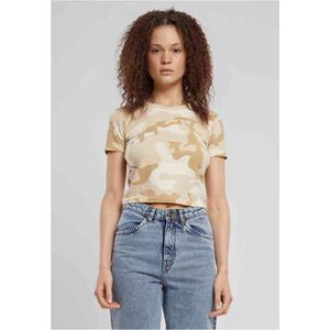 Urban Classics - Cropped Camo Crop top Beige
