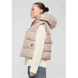 Urban Classics - Recycled Shiny Puffer Vest with Hood Mouwloos jacket   Roze