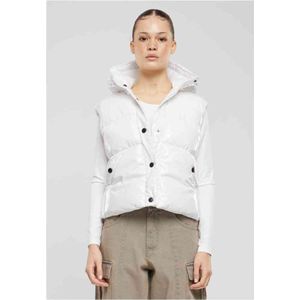 URBAN CLASSICS Steppweste Urban Classics Ladies Recycled Shiny Puffer Vest with Hood