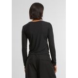 Urban Classics Ladies Rib Cardigan Cardigan zwart Polyester - Basics