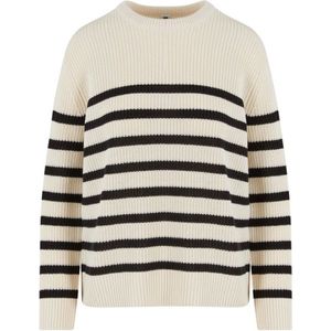 Urban Classics - Rib Striped Gebreide trui - Beige/Zwart