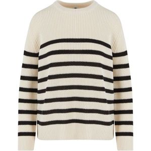 Urban Classics - Rib Striped Gebreide trui - Beige/Zwart